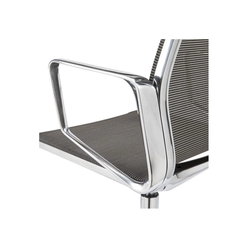 ergonomischer_buerostuhl_besucherstuhl_atria_mesh_detail_armlehne Ergonomischer Bürostuhl Atria Mesh mit Mesh Rücken und Chrom Gestell, ergonomischer Besucherstuhl fürs Büro und Homeoffice, Ansicht Armlehne