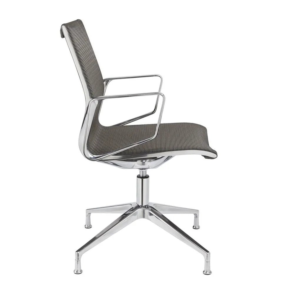 ergonomischer_buerostuhl_besucherstuhl_atria_mesh_seitenansicht Ergonomischer Bürostuhl Atria Mesh mit Mesh Rücken und Chrom Gestell, ergonomischer Besucherstuhl fürs Büro und Homeoffice, Ansicht seitlich