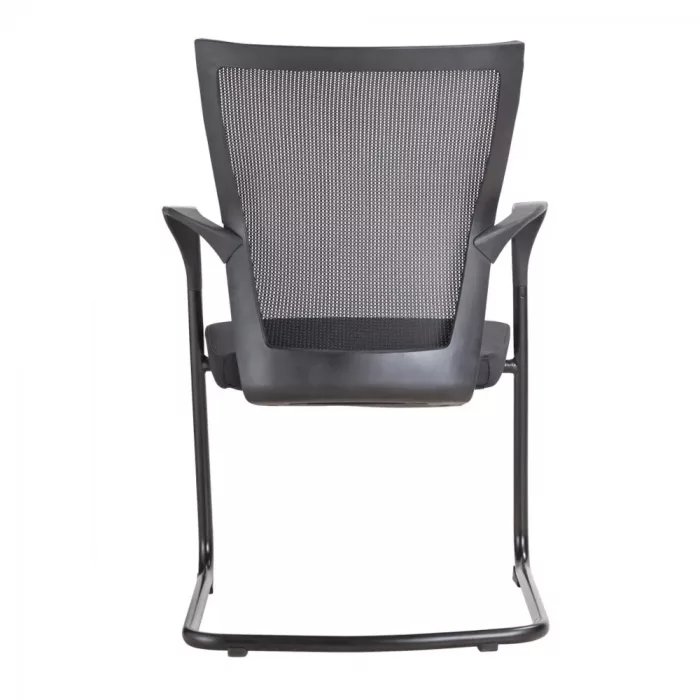 Ergonomischer Bürostuhl Primo mit Mesh Rücken und Kunststoff Gestell, einfacher Besucherstuhl fürs Büro und Homeoffice, Ansicht hinten
