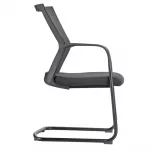 ergonomischer_buerostuhl_besucherstuhl_primo_seitenansicht Ergonomischer Bürostuhl Primo mit Mesh Rücken und Kunststoff Gestell, einfacher Besucherstuhl fürs Büro und Homeoffice, Ansicht seitlich