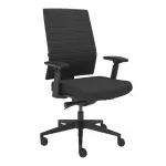 ergonomischer_buerostuhl_intro_schwarz_1 Ergonomischer Bürostuhl Intro in Schwarz, ergonomischer Schreibtischstuhl fürs Büro und Homeoffice, Ansicht vorne
