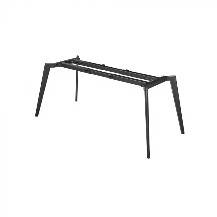 Moderner Konferenztisch Vario mit schwarzem Gestell, ergonomischer Schreibtisch fürs Büro und Homeoffice, Gestell