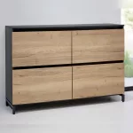 sideboard_aufbewahrung_orbis_side_low Modernes Sideboard, Aufbewahrungsschrank Orbis Low fürs Büro und Homeoffice, Holzoptik