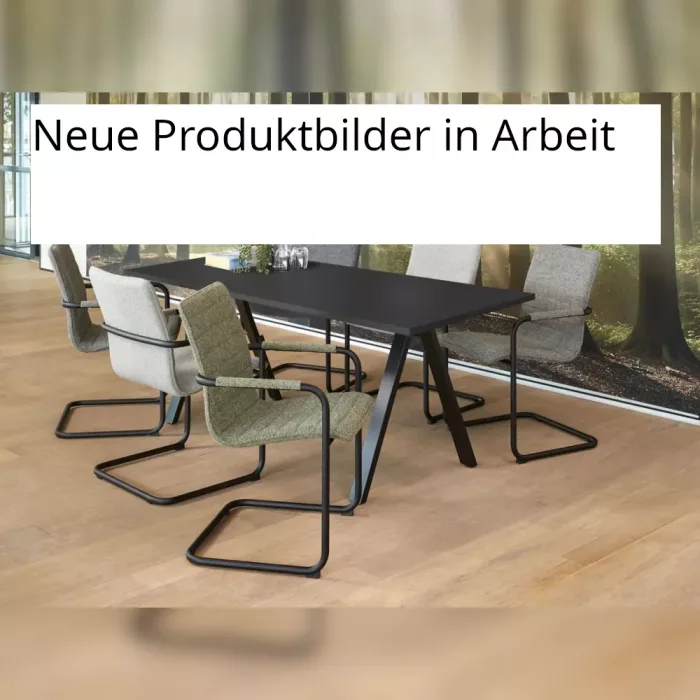 Moderner Konferenztisch Cova in alternativen Farben mit Holzdetails, großzügige Tischplatte für Besprechungsräume