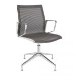 ergonomischer_buerostuhl_besucherstuhl_atria_mesh Ergonomischer Bürostuhl Atria Mesh mit Mesh Rücken und Chrom Gestell, ergonomischer Besucherstuhl fürs Büro und Homeoffice, Ansicht vorne seitlich
