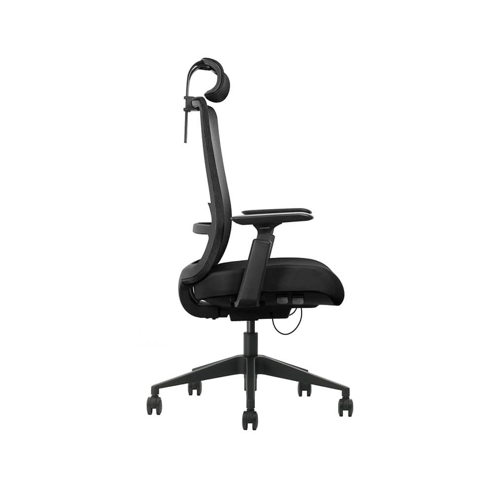 ergonomischer_bürostuhl_aero_flex_schwarz_seitlich