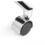 ergonomischer_buerostuhl_atria_guest_besucherstuhl_rolle Ergonomischer Bürostuhl Atria Guest in verschiedenen Farben mit Chrom Gestell, ergonomischer Besucherstuhl fürs Büro und Homeoffice, Detailansicht Rolle