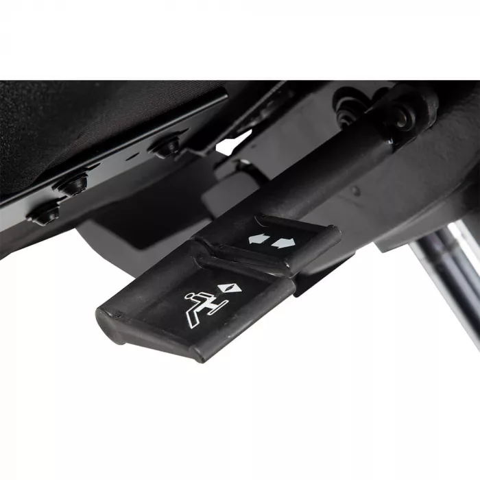 Ergonomischer Bürostuhl Ergo Core in Schwarz mit Kunststoff Gestell, ergonomischer Schreibtischstuhl fürs Büro und Homeoffice, Detailansicht Höhenverstellung