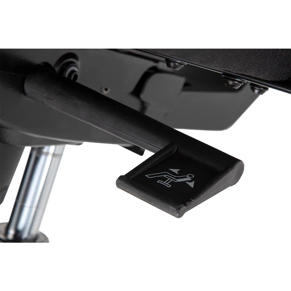 ergonomischer_buerostuhl_ergo_core_schwarz_detail_rueckenlehne_verstellung Ergonomischer Bürostuhl Ergo Core in Schwarz mit Kunststoff Gestell, ergonomischer Schreibtischstuhl fürs Büro und Homeoffice, Detailansicht Rückenlehneverstellung
