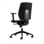 ergonomischer_buerostuhl_ergo_core_schwarz_hinten Ergonomischer Bürostuhl Ergo Core in Schwarz mit Kunststoff Gestell, ergonomischer Schreibtischstuhl fürs Büro und Homeoffice, Ansicht hinten links
