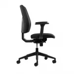 ergonomischer_buerostuhl_ergo_core_schwarz_seitlich Ergonomischer Bürostuhl Ergo Core in Schwarz mit Kunststoff Gestell, ergonomischer Schreibtischstuhl fürs Büro und Homeoffice, Ansicht seitlich
