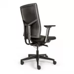 ergonomischer_buerostuhl_forma_base_schwarz_3 Ergonomischer Bürostuhl Forma Base mit Stoff Rücken, ergonomischer Schreibtischstuhl fürs Büro und Homeoffice, Ansicht hinten links