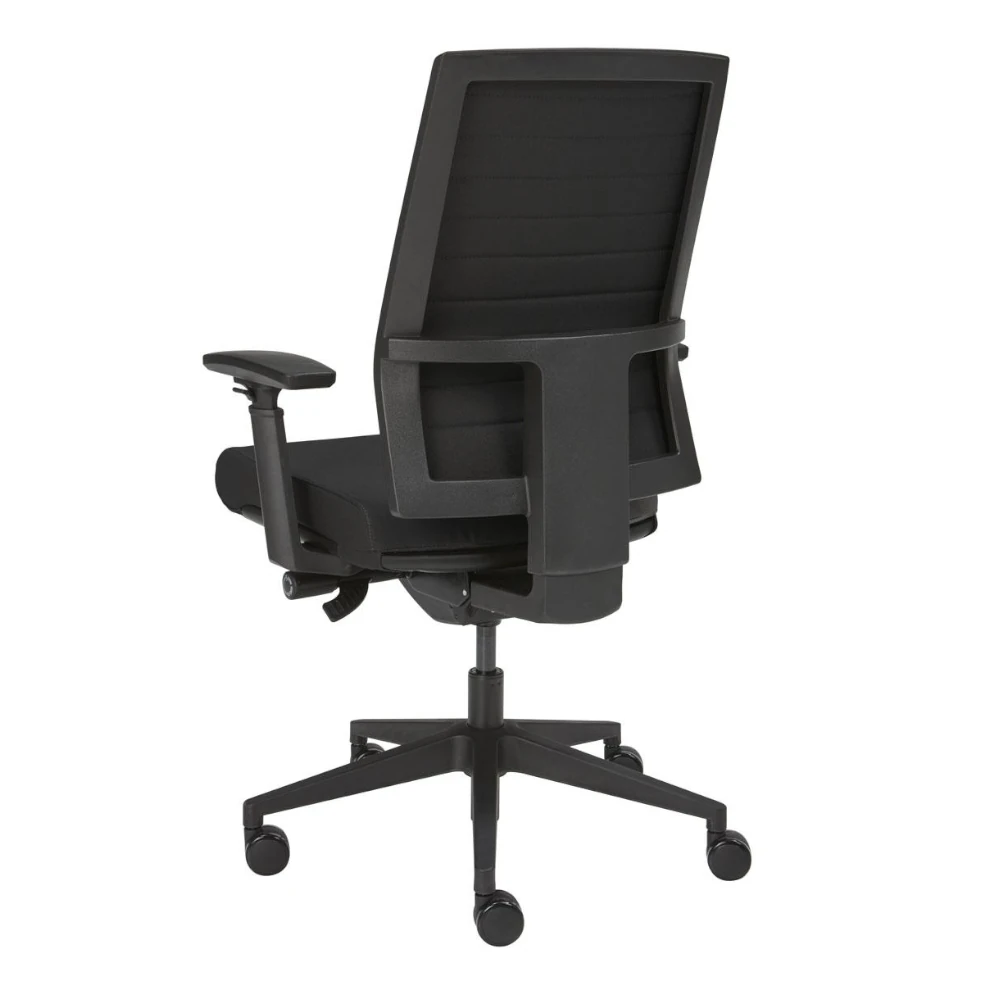 ergonomischer_buerostuhl_intro_schwarz_2 Ergonomischer Bürostuhl Intro in Schwarz, ergonomischer Schreibtischstuhl fürs Büro und Homeoffice, Ansicht hinten