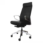 ergonomischer_buerostuhl_magno_chefsessel_schwarz_1 Ergonomischer Bürostuhl Magno in Schwarz mit Chrom Gestell, ergonomischer Chefsessel fürs Büro und Homeoffice, Ansicht rechts